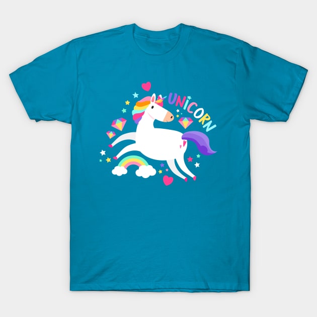 Diamond Sassy Unicorn T-Shirt by machmigo